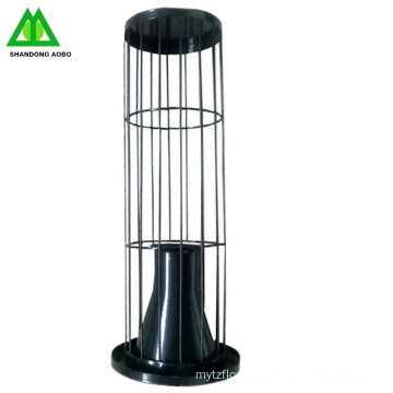 Dust filter bag cage with organic silicone coated